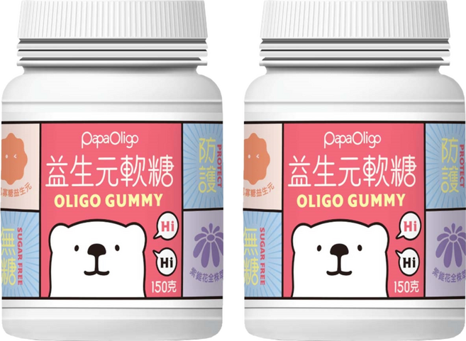 Papa Oligo 糖老爹 益生元軟糖, 150g, 2罐