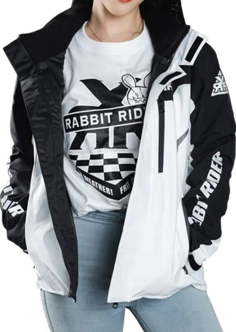 RXR RABBIT RIDER 兔騎士 絕對防禦騎士機能外套 防風保暖防潑水防摔, 黑白色