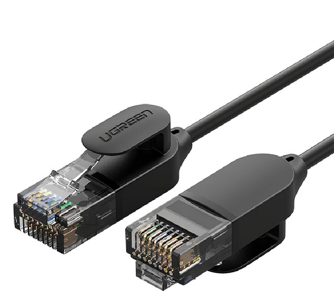 POLYWELL 寶利威爾 CAT6A扁線 高速網路線 RJ45 福祿克認證 PW15-W48-D156, 7m, 黑色, 1條