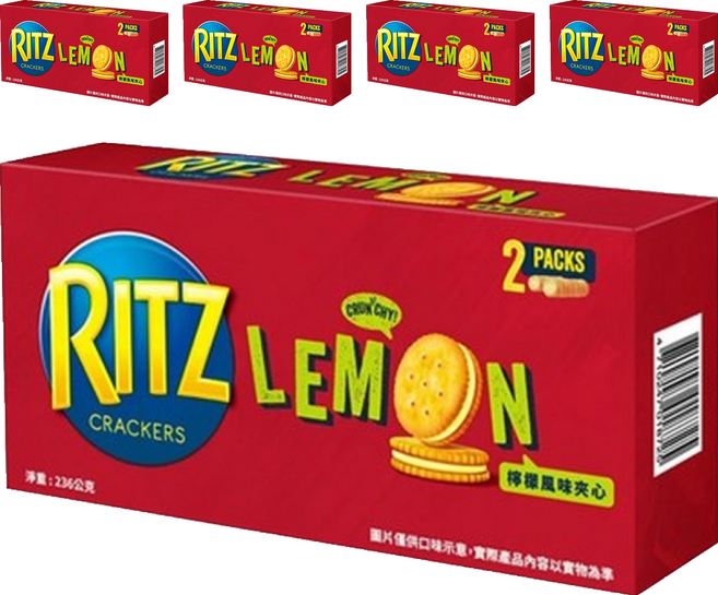 RITZ 麗滋 三明治餅乾 檸檬風味夾心, 236g, 5盒