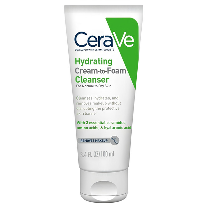 CeraVe 適樂膚 溫和洗卸泡沫潔膚乳, 100ml, 1件