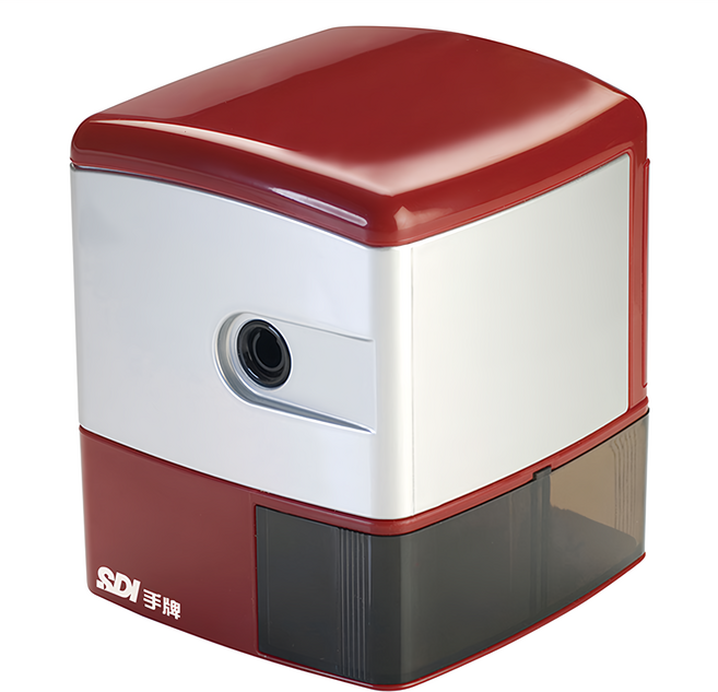 SDI 手牌 Xchanger 可換刀電動削鉛筆機 筆徑8mm一般鉛筆適用 NO.0172, 紅色, 1個