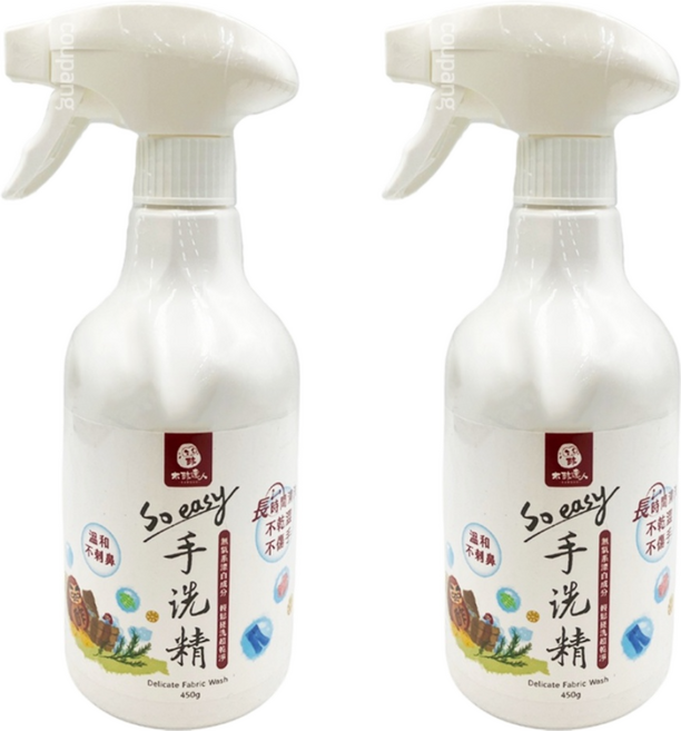 DAWOKO 木酢達人 SoEasy 衣物專用手洗精, 450g, 2瓶