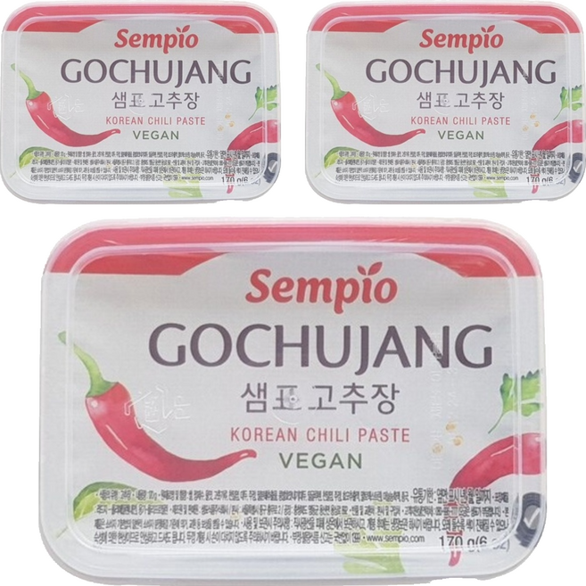Sempio 膳府 韓國傳統辣椒醬, 170g, 3罐