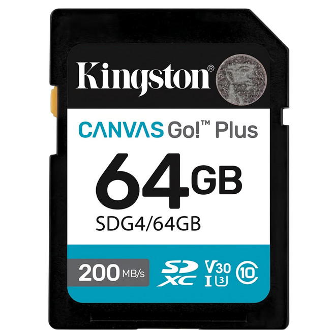 Kingston 金士頓 Canvas Go Plus SDXC記憶卡 SDG4/64GB, 64GB, 1個