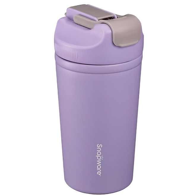Corelle Brands 康寧餐具 Snapware 陶瓷不鏽鋼真空保溫隨手杯, 紫色, 500ml, 1個