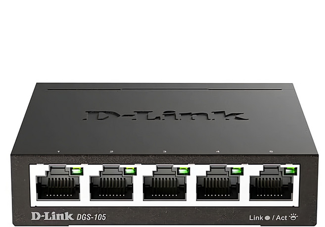 D-Link 友訊科技 台灣公司貨 5埠 桌上型網路交換器, DGS-105, 1台