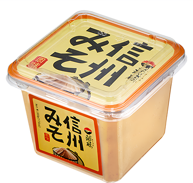 菊鶴 信州風味 味噌 500g 非基因改造黃豆製成, 1盒