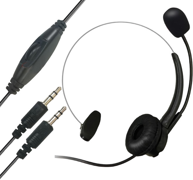 ziya 智雅科技 Wired 頭戴式 耳機 With Mic Single-Ear 3.5mm 黑色 辦公商務 MDIA-93000003-02