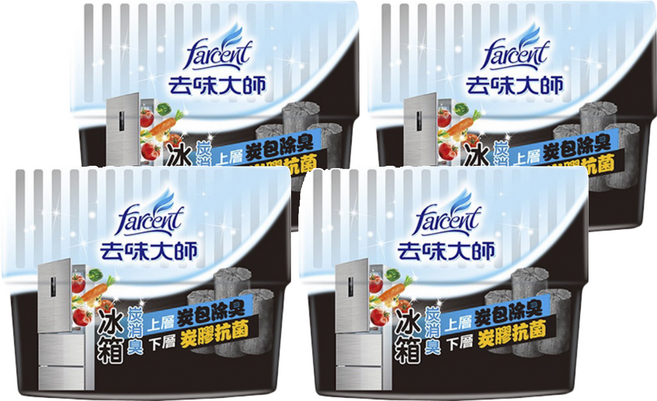 Farcent 花仙子 去味大師 冰箱炭消臭 備長炭, 150g, 4個