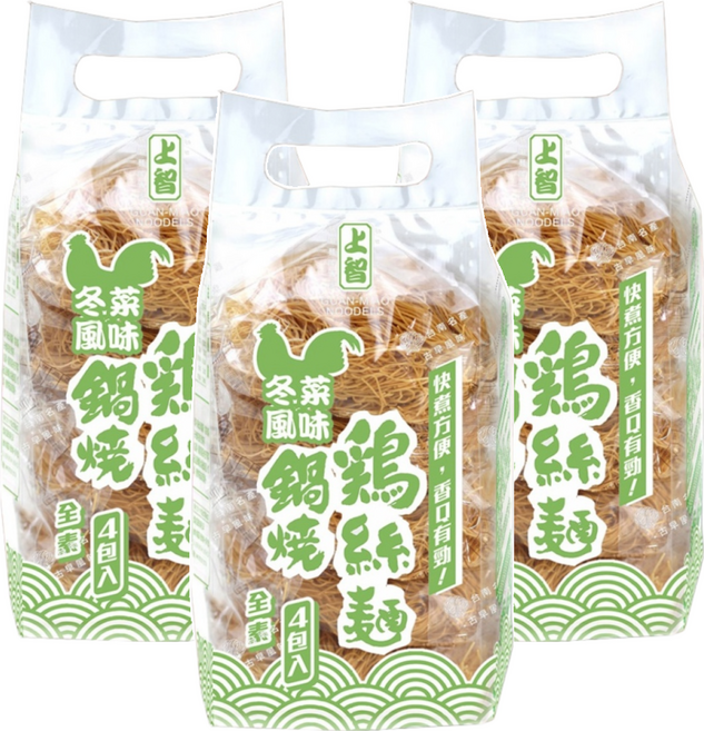 上智 鍋燒雞絲麵 冬菜風味, 280g, 3袋