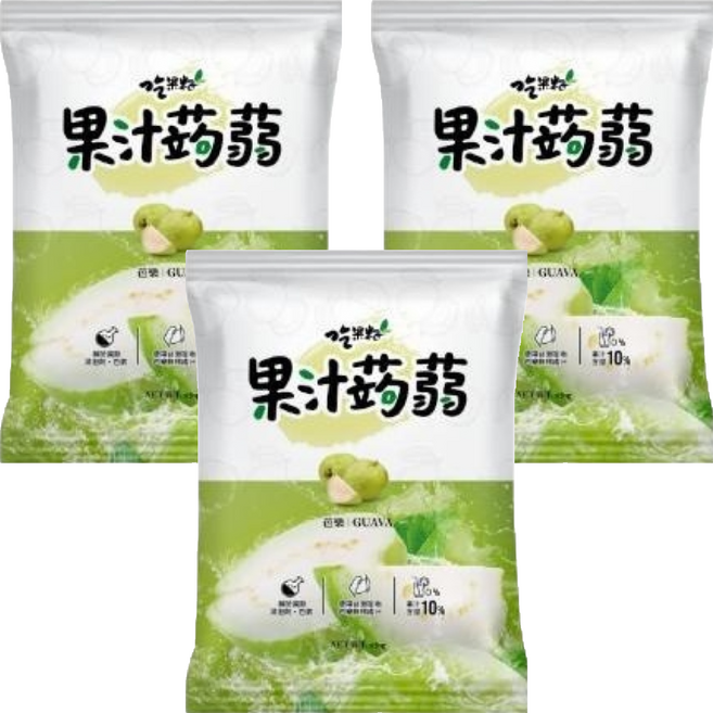 吃果籽 果汁蒟蒻 芭樂, 240g, 3袋