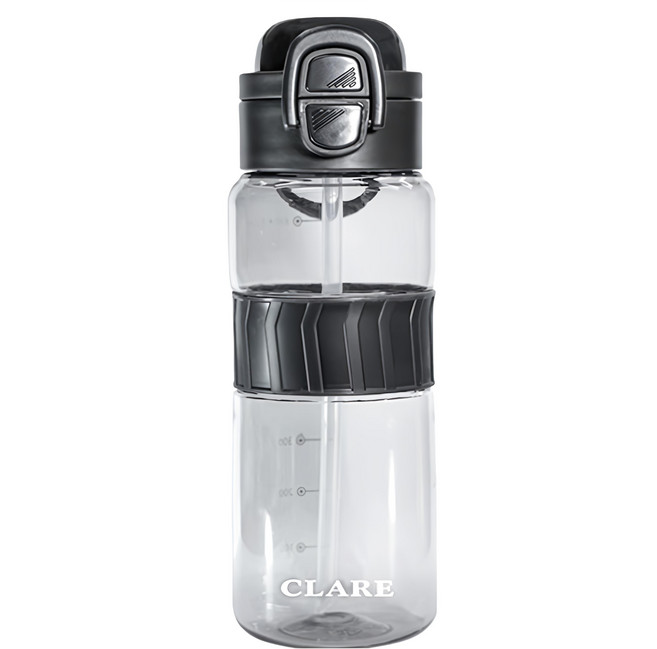 CLARE 彈跳運動吸管壼, 黑色, 1L, 1個