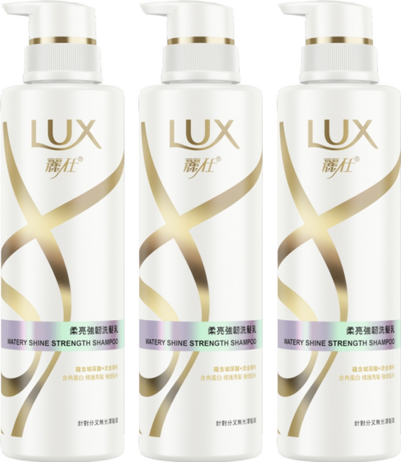 LUX 麗仕 洗髮乳 柔亮強韌, 750g, 3瓶