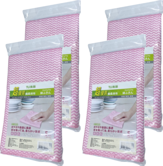 TU 良品 超優質織柔抹布 5入, 4包