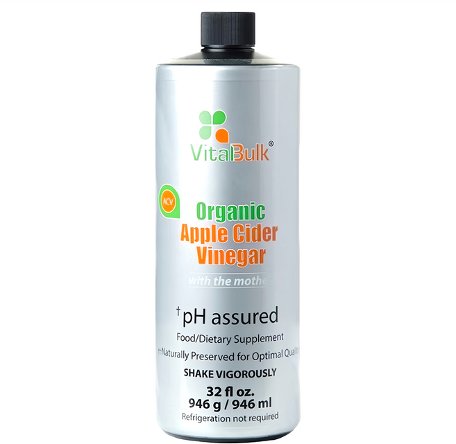VitalBulk 有機蘋果醋, 946ml, 1瓶