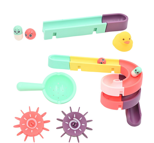 IngBaby 水道滑滑樂玩具 3歲以上適用 24件組, 多色, 1組