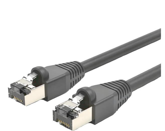 POLYWELL 寶利威爾 CAT 5e STP高速網路屏蔽線 PW15-W48-D385, 5m, 黑色, 1條