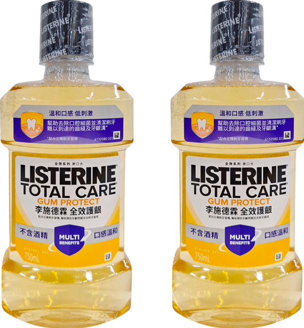 LISTERINE 李施德霖 全效護齦漱口水, 750ml, 2瓶