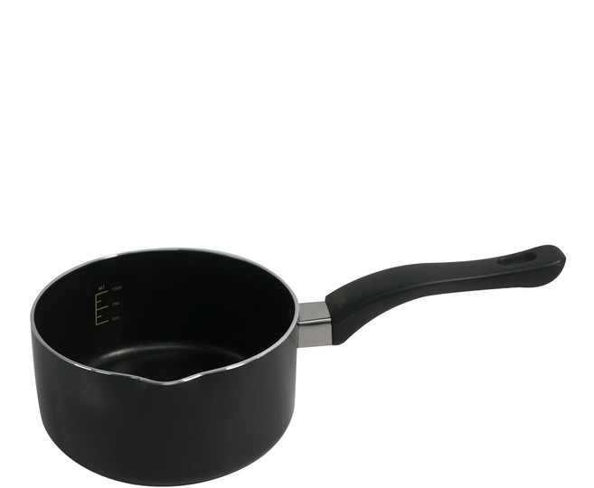 OSBEL 單柄牛奶鍋, 16cm, 黑色, 1個