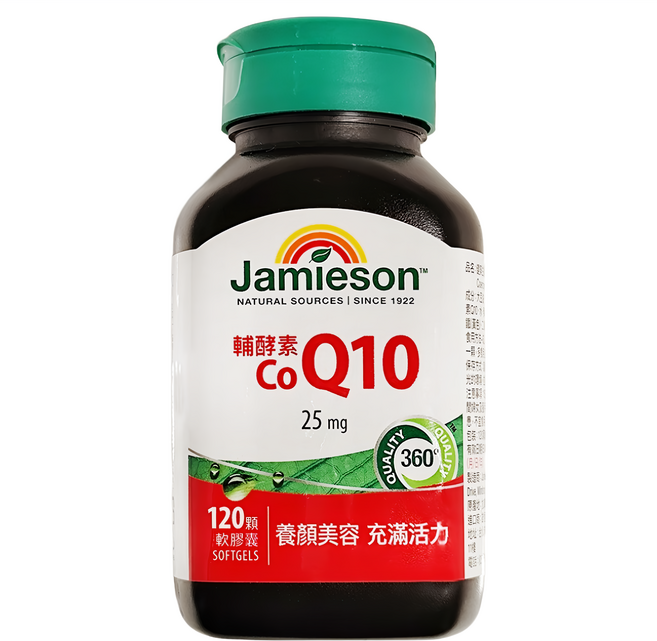 Jamieson 健美生 輔酵素 Q10 活力軟膠囊, 120顆, 1罐