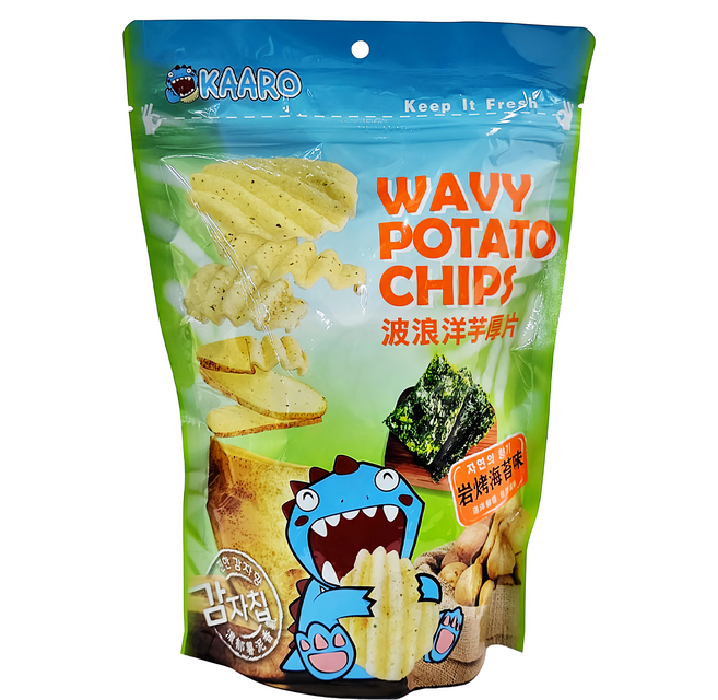 KAARO 波浪洋芋厚片 岩烤海苔味, 130g, 1包