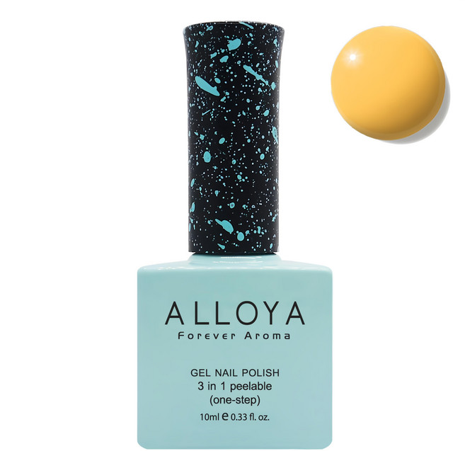 ALLOYA 愛若雅 居家一步光療甲油膠, V064 糖果蜜黃, 10ml, 1瓶