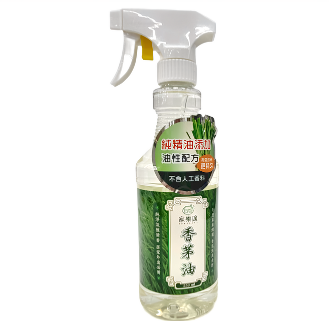 HOME LAYS 家樂適香茅油 純精油添加 油性配方 不含人工香料, 550ml, 1瓶