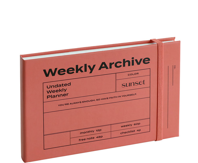 ICONIC 週計畫檔案萬年手帳 6個月, Sunset, 1組