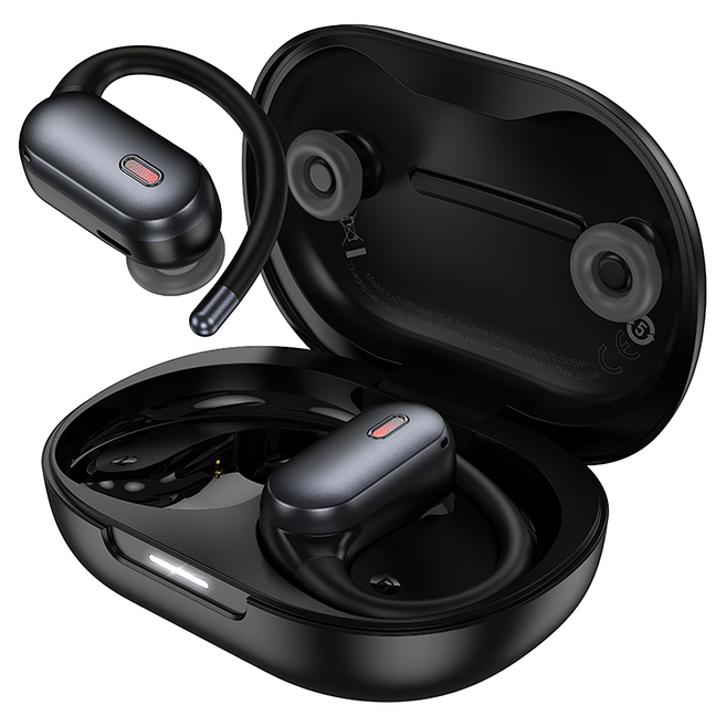 hoco. 浩酷 EA7 悅麗ANC+ENC開放式真無線藍牙耳機, 黑色