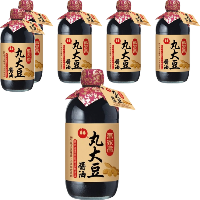萬家香 丸大豆醬油, 450ml, 6瓶