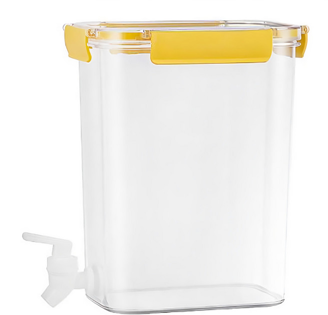 FAmILyLIFE 生活 冰沁多功能全密封儲物冰水壺 YG-199-Y 20 x 14.5 x 25cm 590g, 炎夏黃, 4.5L, 1個