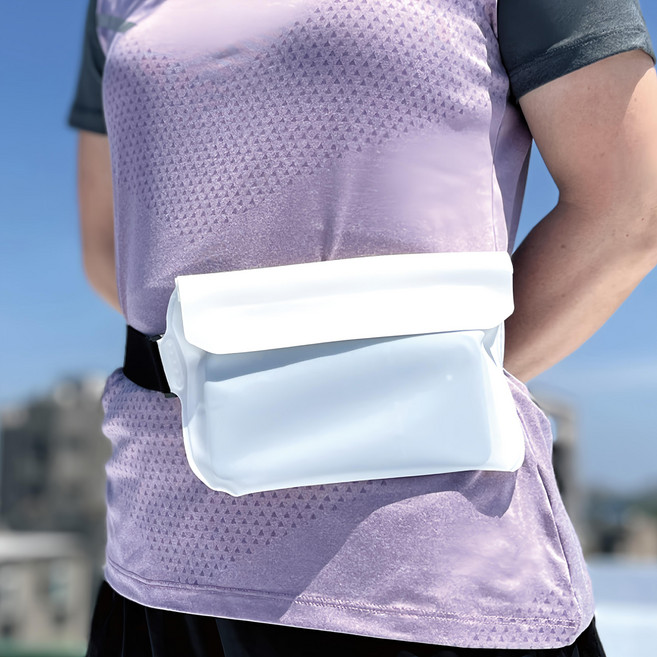 ButterFly Fish 蝴蝶魚 IPX7防水等級 TPU防水腰包 7.2吋手機適用, 白色, 1個