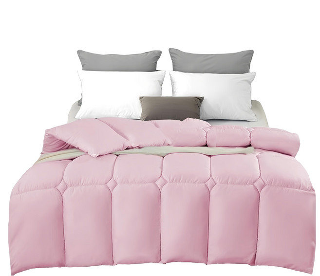 寢室安居 韓版韓版3D雲朵羽絲棉保暖被 1.9kg, 甜美粉