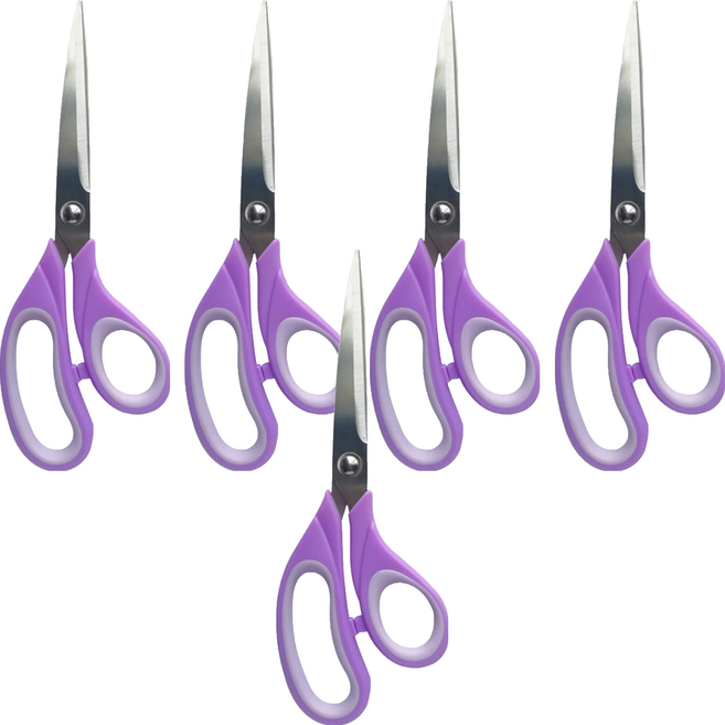 CLARE 萬用型 事務剪刀 90402-1 19cm, 5支, 紫色