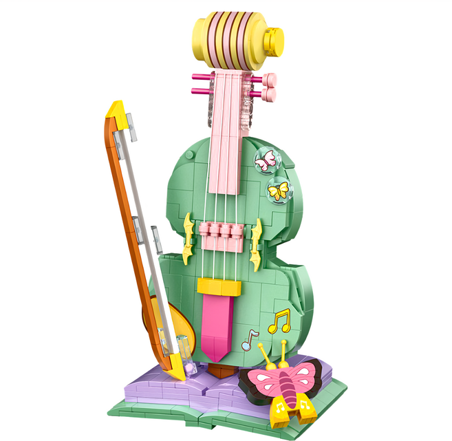 LoZ 微型迷你積木 LOZ4106 505片, 小提琴 綠色, 1組