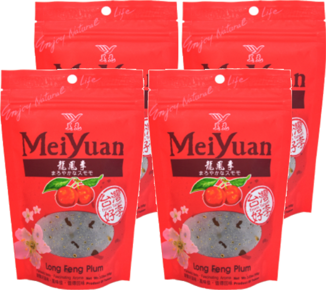 美元蜜餞 龍鳯李 台灣好滋味, 100g, 4包
