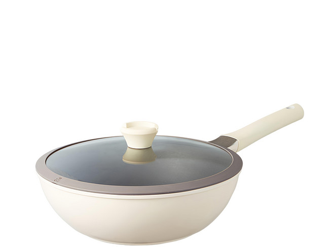 Redchef 紅廚 白鈦陶炒鍋, 30cm, 1個