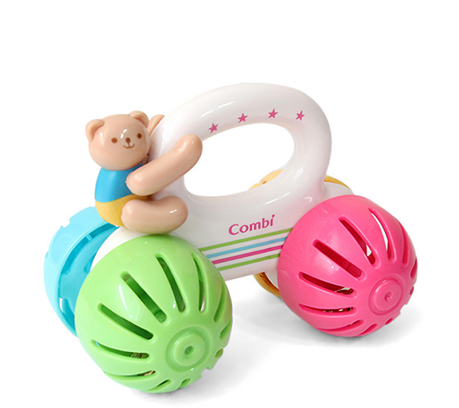 Combi 康貝 小熊汽車嬰兒手搖鈴玩具 175 x 95x 230mm, 多色, 1個