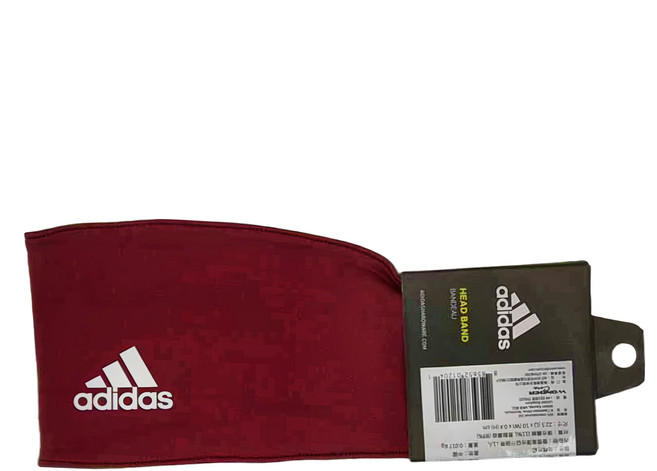 adidas 愛迪達 雙面高彈性吸汗頭帶, 勃根地紅, 1個