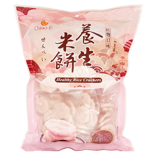 Chiao-E 巧益 養生米餅 紅麴口味 全素, 96g, 1包