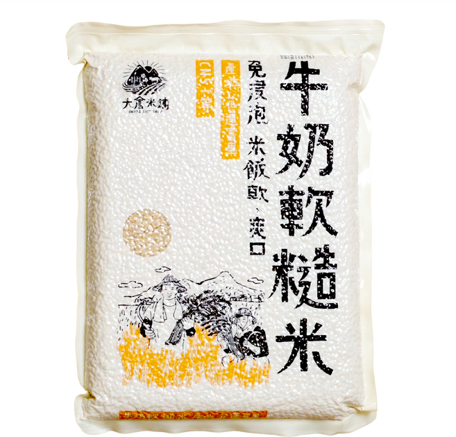 大倉米鋪 牛奶軟糙米, 2.5kg, 1包