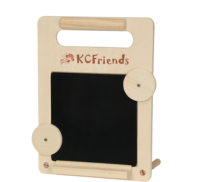 KCFriends K哥小黑板 留言板 小畫板 無毒 無刺激性氣味 15pcs配件, 夾板/實木, 1個