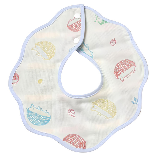 New Star 明日之星 四層紗花朵形360度嬰兒圍兜 29 x 32cm 圍兜, 顏色隨機, 1入, 1件