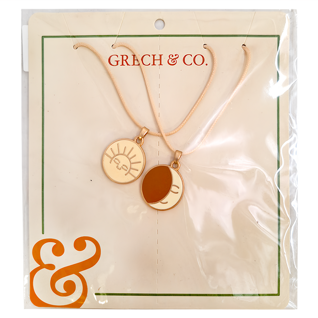 Grech&Co 項鍊2件組 太陽 + 月亮 14K合金
