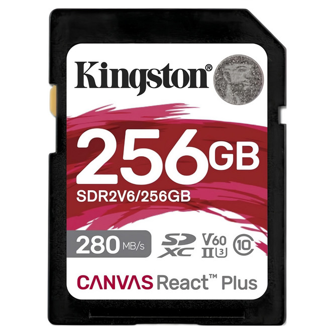 Kingston 金士頓 Canvas React Plus SDXC 記憶卡 SDR2V6, 1個, 256GB