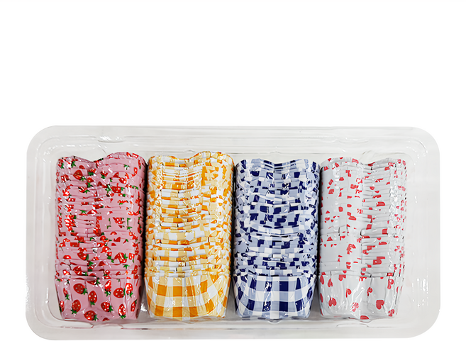 巧克力鋁箔杯 心形 4色 100枚, 顏色隨機, 1盒