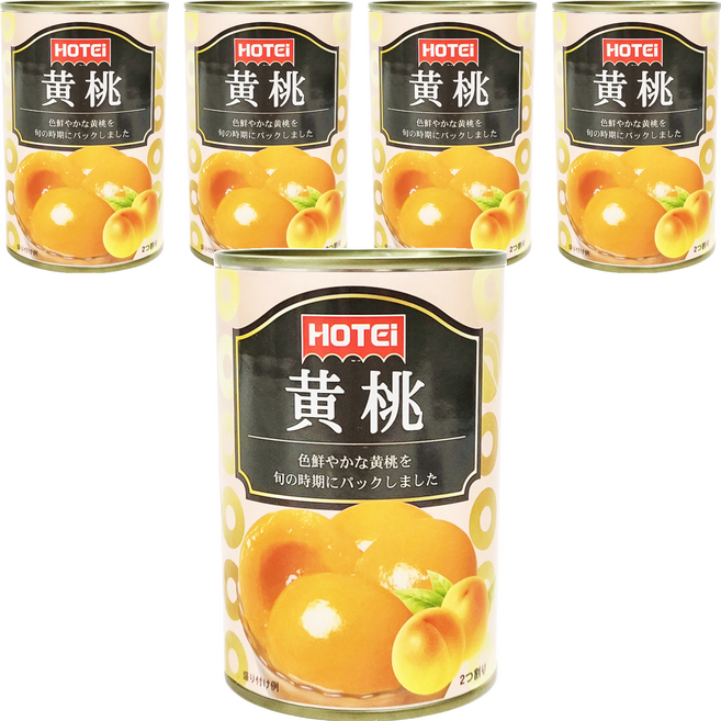 HOTEi 豪德黃桃罐, 425g, 5罐