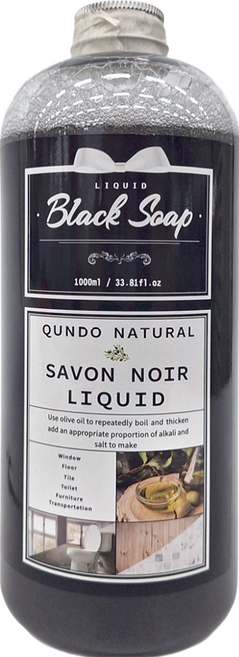 QUNDO 康朵 家事黑皂液 天然清潔 適用於地板、磁磚、家具, 1L, 1瓶