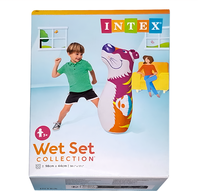 INTEX 充氣不倒翁 Wet Set Collection 98cm x 44cm 3歲以上適用, 老虎款 多色, 1個